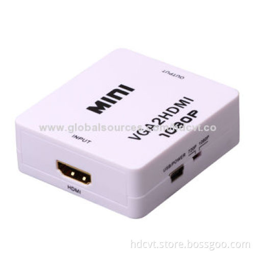 VGA to HDMI® Converter, Upscaler 1,080P Resolution, Sized 66 x 55 x 20mm